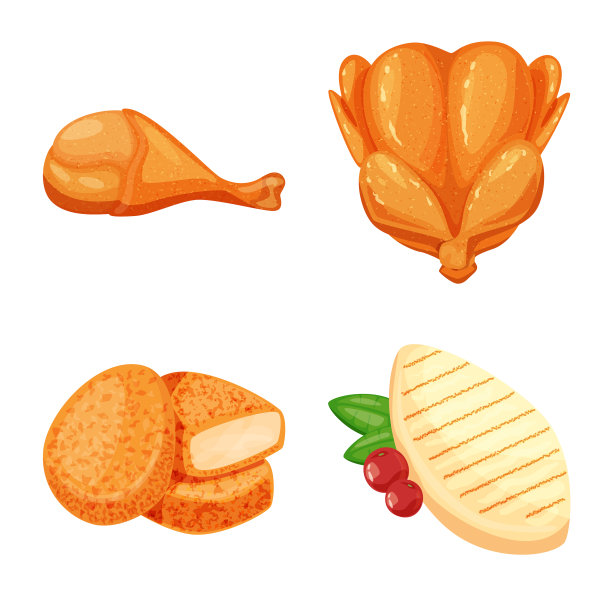 肉和生的符号集图片下载