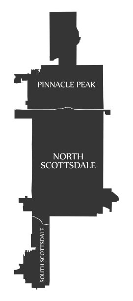 美国亚利桑那州斯科茨代尔市地图为黑色图片下载
