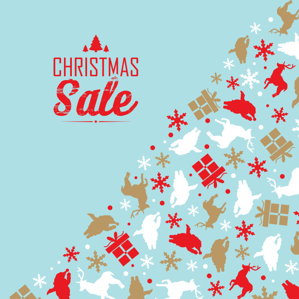 圣诞促销装饰海报图片下载