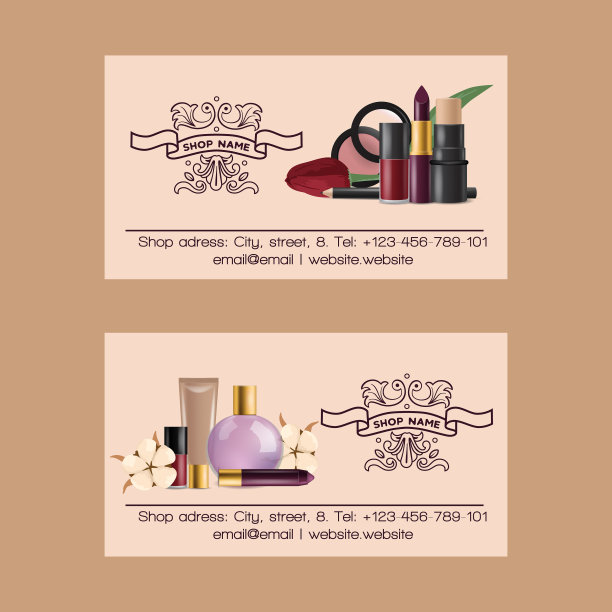 化妆名片美容化妆图片下载