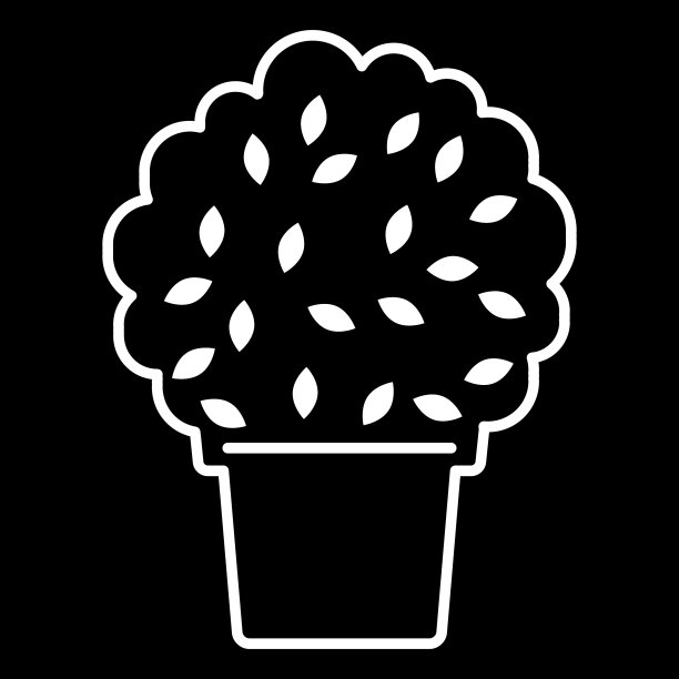 布什在锅线图标图片下载