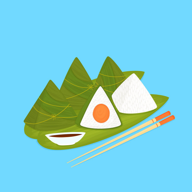 粽子中国的粽子用竹子包着素材图片