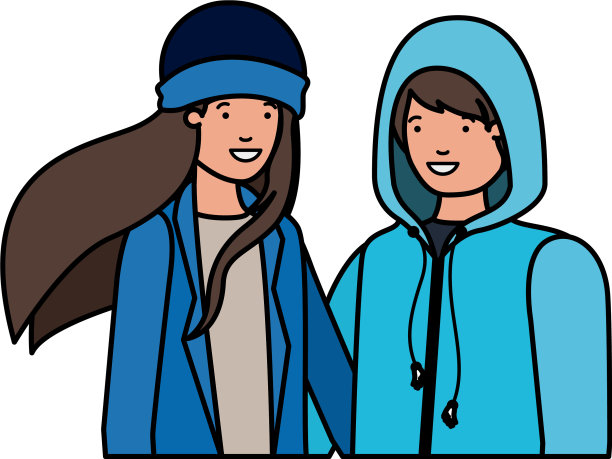 与冬季服装头像的情侣图片下载