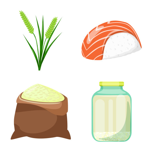 孤立对象食品和有机图标集图片下载