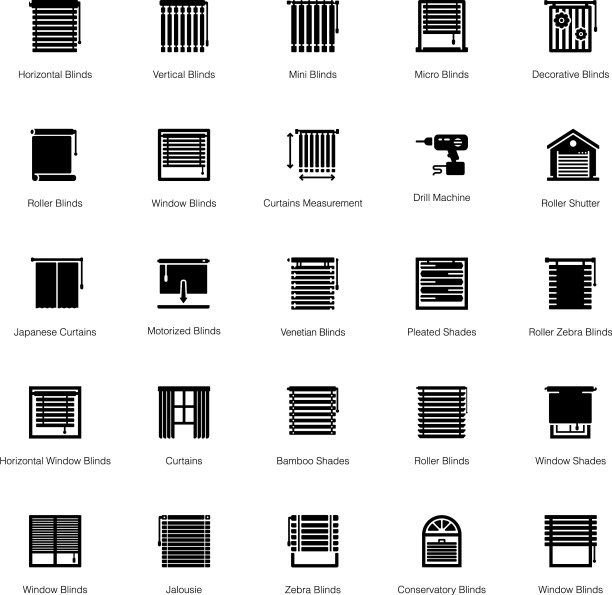 百叶窗字形图标图片下载
