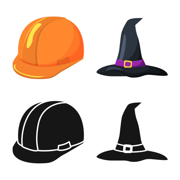 设计服装及帽子标志套装图片下载