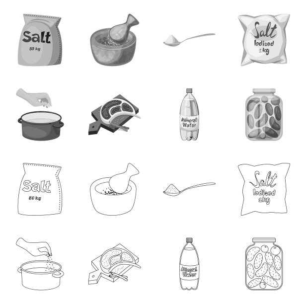 烹饪和海洋标志集图片下载