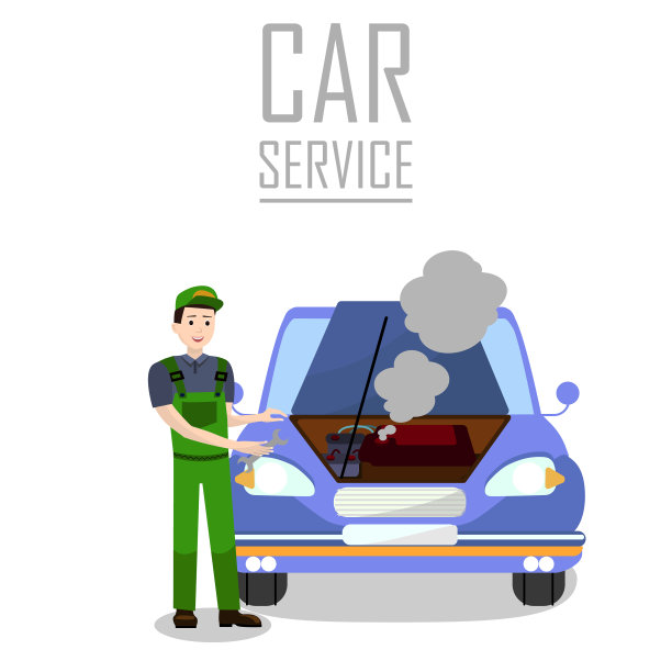 车辆故障故障平面横幅模板图片下载