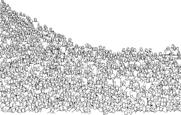 许多体育爱好者在体育场与copyspace图片下载