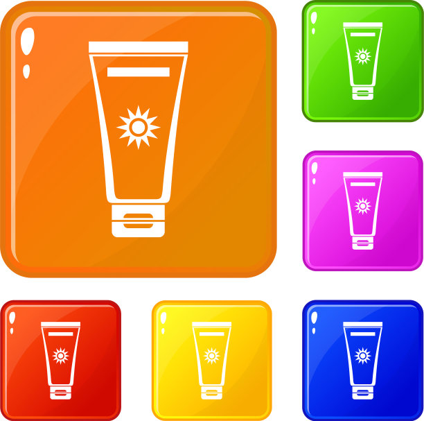 奶油防晒图标设置颜色图片下载