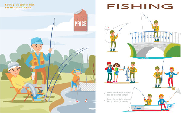平钓鱼模板图片下载