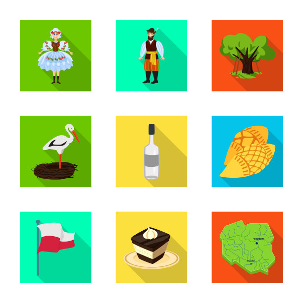 设计传统和旅游标识套图片下载