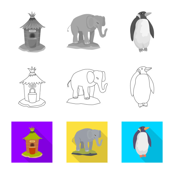 自然和有趣的图标集图片下载