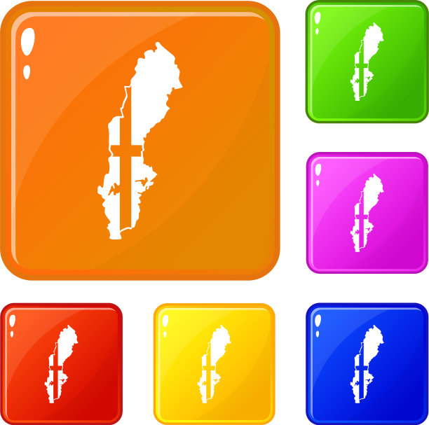 地图瑞典图标设置颜色图片下载