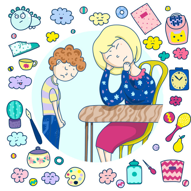 家庭关系妈妈和儿子偶像玩具图片下载