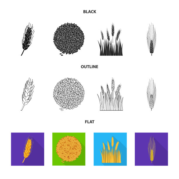设计农业和农业图标集图片下载