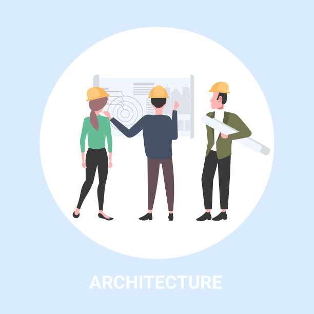 建筑师与蓝图工程师团队一起工作图片下载