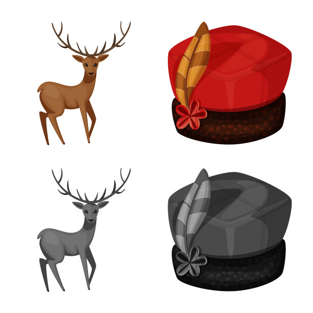 设计传统和旅游标识套图片下载