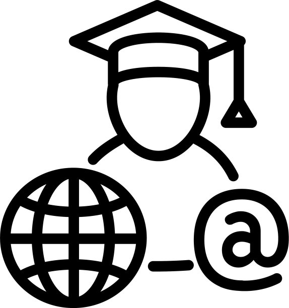 在线学生图标轮廓风格图片下载