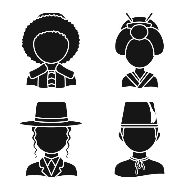 孤立对象人与文化符号的集合图片下载