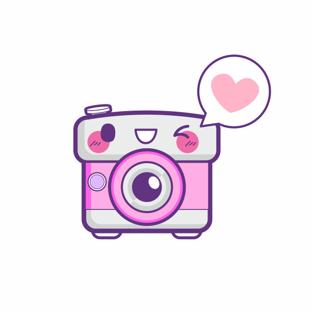 可爱的相机贴纸表情图片下载