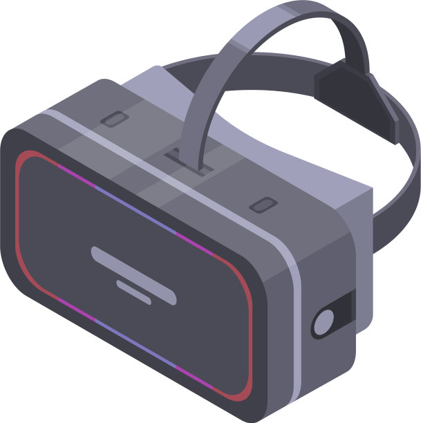 头盔vr护目镜图标等距风格图片下载