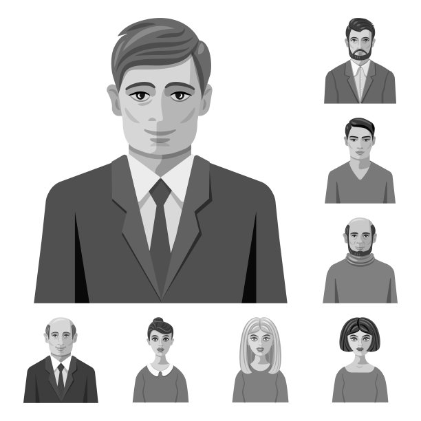 脸和人标志集图片下载