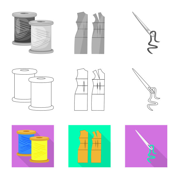 孤立的对象工艺和手工标志集图片下载