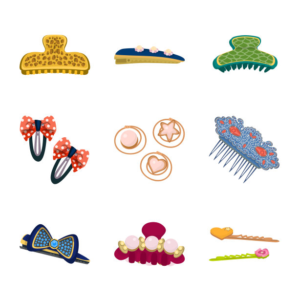 发夹和头发的象征图片下载