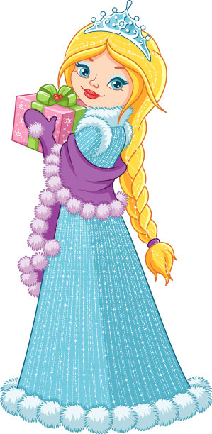 冬季公主与礼物图片下载