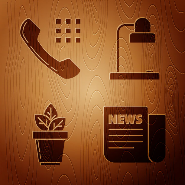 设置新闻电话听筒花在花盆和图片下载