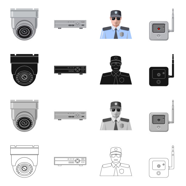 隔离对象办公室和房屋标志集图片下载