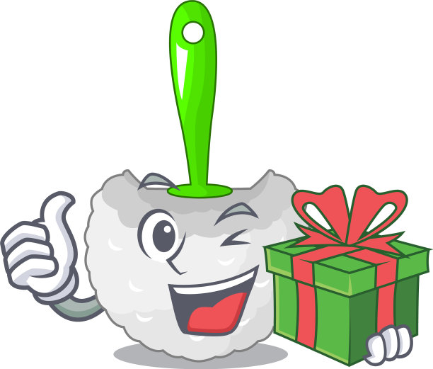 用礼品把马桶刷隔离在一个卡通里图片下载