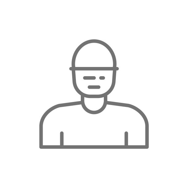 戴防护面罩的男人线条图标图片下载