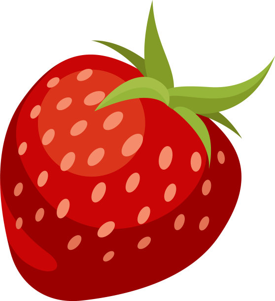 草莓彩绘草莓卡通风格的logo图片下载