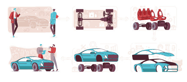 汽车制造商或运输生产概念图片下载