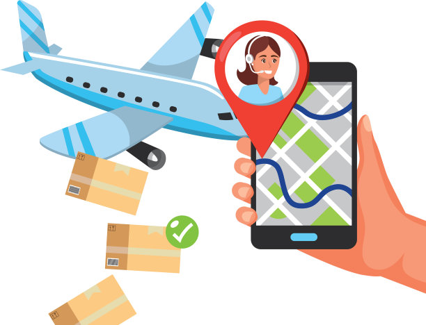 客服支持卡通物流服务图片下载