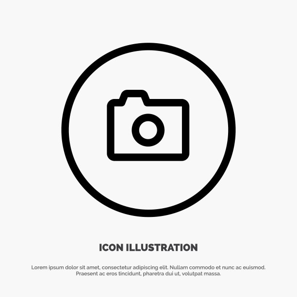 摄像头图像基本的UI线图标图片下载