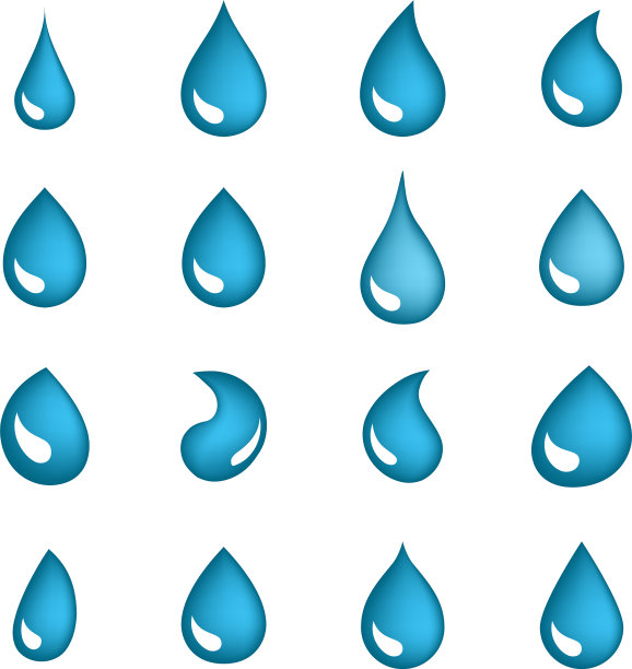 蓝色哭泣卡通眼泪图标或汗水从天而降图片下载