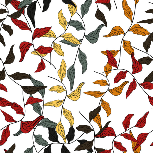 画出叶子的树枝图片下载