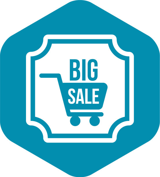 大减价贴纸图标简单的风格图片下载