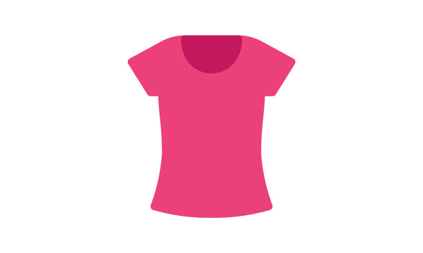 t恤女人女孩女性平面颜色图标图片下载