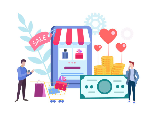 男人在网上商店挑选礼物图片下载