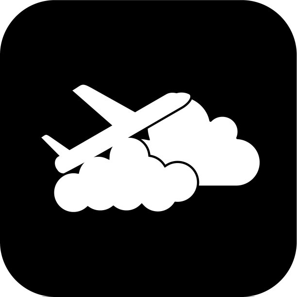 飞机云图标图片下载