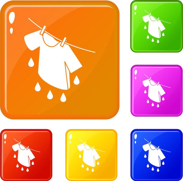 衬衫烘干图标设置颜色图片下载