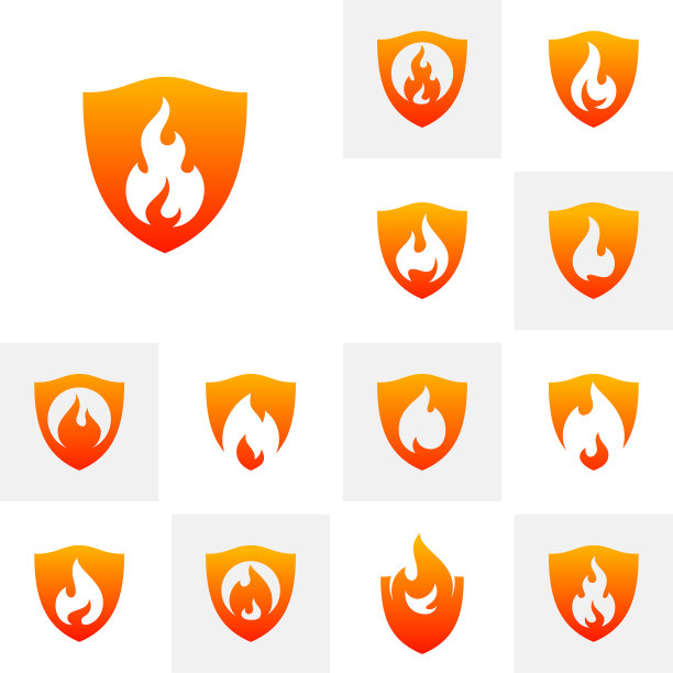 设置防火盾标识盾设计模板图片下载