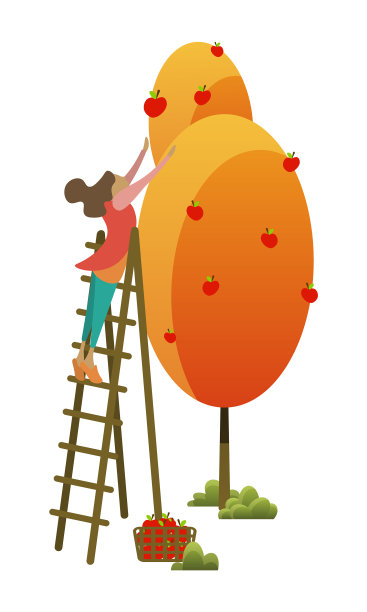 女孩收获了秋天的果实图片下载