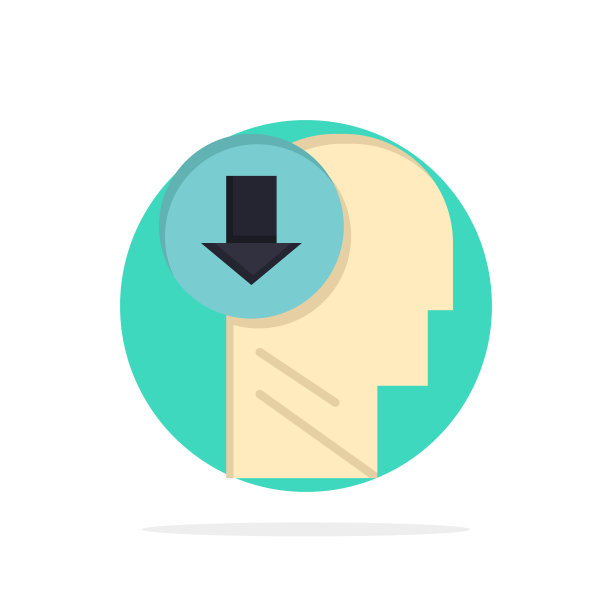 箭头指向人类知识向下的抽象圆圈图片下载