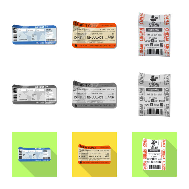 设计门票和入场图标图片下载