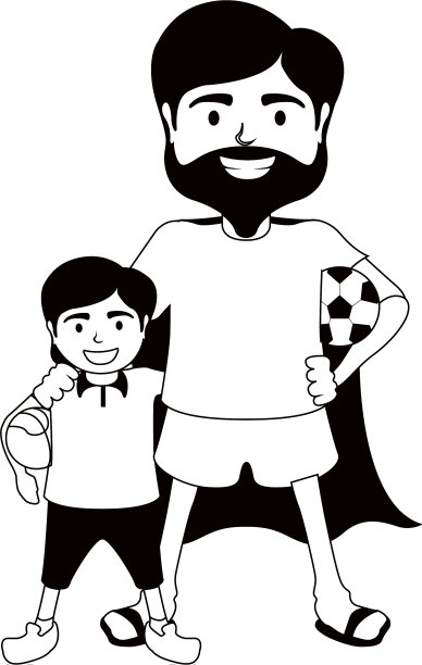 黑白超级老爸的角色，还有个儿子图片下载